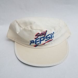 Vintage Snapback Trucker Paper Hat Say Pepsi